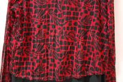 Lovely Black and red top long sleeves divides at back