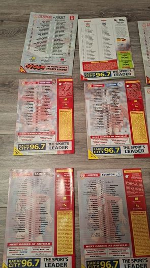 Vintage Liverpool FC Match Programmes 1990's x9