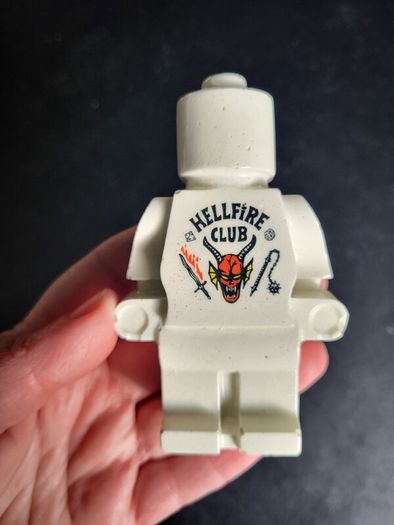 Handmade White Concrete Hellfire Club Stranger things Decorative Lego Man