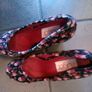 Wedge floral shoes suede effect Image 2