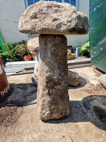 Granite Staddle mushroom stone 105cm tall