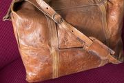 Large Vintage Leather Hold- All