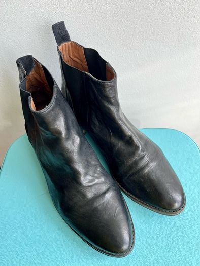 Jigsaw crinkle leather ankle boots 40/7
