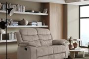 2 Seater Fabric Recliner Sofa, Brown - Brand new
