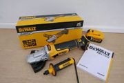 DeWALT 18V XR Cordless Brushless Flat Head Angle Grinder + 5x 125MM x1.1MM XR Extreme Runtime Inox Ceramic Cutting Discs. / DeWALT TSTAK II Carry Case  For 18V XR Cordless Brushless Angle Grinder Removable Insert. Xmas Gift Ideas Winter Sale Now On