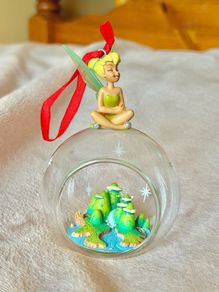 Disney Store Tinkerbell Glass Globe Ornament, 2017