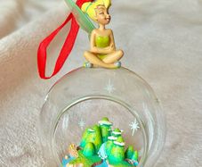 Disney Store Tinkerbell Glass Globe Ornament, 2017