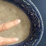 Antique Victorian Blue and White Platter, Unknown Maker in the Temple Pattern circa 1870 Image 6