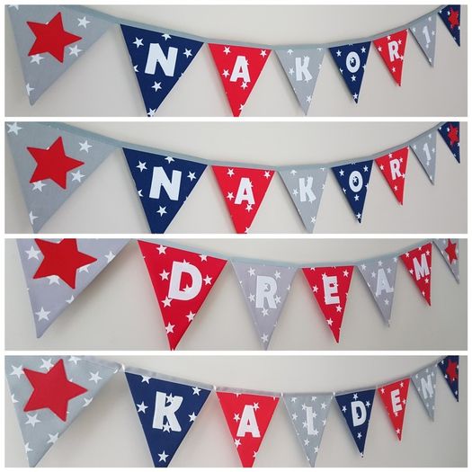 Eco-Friendly Personalised Cotton Bunting Made to Order