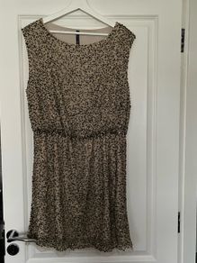 Gold Sequin Dress W118 by Walter Baker