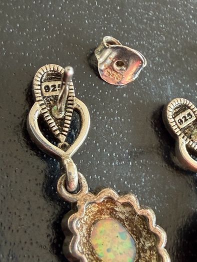 silver earrings