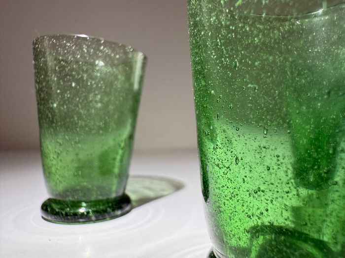 Vintage 1960s Green Controlled Bubble - Shot Glasses (Set of 5)