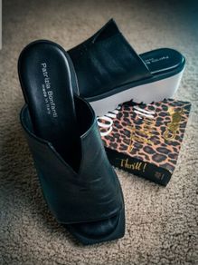 Patrizia Bonfanti Leather Platform Mules (Size 41)