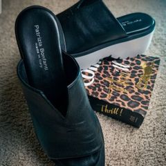Patrizia Bonfanti Leather Platform Mules (Size 41)