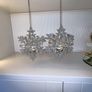 2 Fabulous Silver with Crystal & Delmonte Stones Hanging Candle Holders Image 5