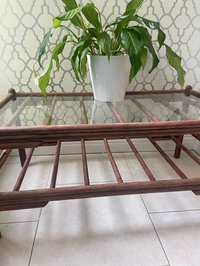 Mid Century bamboo coffee table