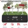 110 x 54 Electric Standing Desk ONE PIECE Height Adjustable With Memory Smart Panel Sit Stand Table Hooks and Cupholder for Home Office (White Frame+ Maple Desktop) Image 3