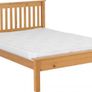 Monaco 4'6" Bed Low Foot End in White And Antique Pine Image 3