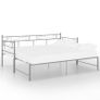 Pull-out Sofa Bed Frame Grey Metal 90x200 cm Image 2