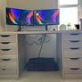 IKEA Study TABLE with Alex drawers Image 2