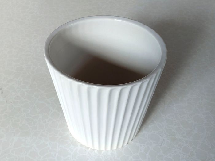 Light Pink & White Plant Pots.