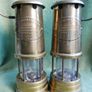 Vintage Miners Brass Oil Lamps Barrick Brass Britisch Coal Mining Parafin Lamp Image 2