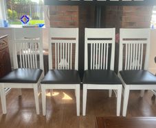 4 solid oak chairs