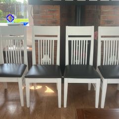 4 solid oak chairs