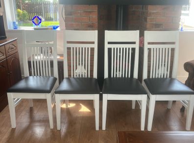 4 solid oak chairs