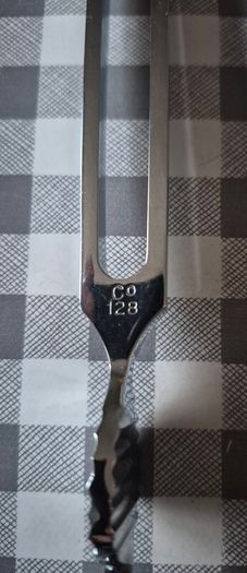 Vintage Ragg Sheffield Steel Tuning Fork, Gardiner Brown C0 128Hz