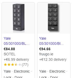 Yale Smart Keypad - 05-301000-BL - Black Digital Smart Lock Keypad for Linus with One Touch Locking