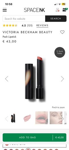 Victoria Beckham Posh lipstick shade Pout