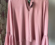 blouse Bnwt size 10 dusky pink high neck blouse