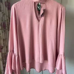 blouse Bnwt size 10 dusky pink high neck blouse