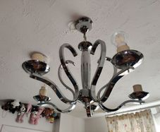 Modern 5 Arm Chrome Ceiling Light Chandelier Pendant Fitting