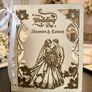 Wooden Wedding Card, Laser Cut & Engraved! Image 2