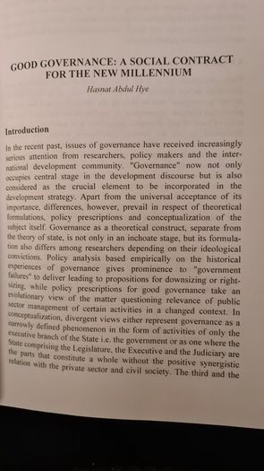 Governance. South Asian Perspective. Edited By Hasnat Abdulhye. Hardback With Dustjacket In Good Condition.