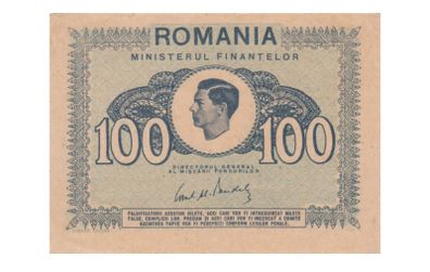 Banknotes Romania - 100 lei 1945 -  MIHAI KING