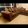 Left hand facing corner sofa with single chair Image 2