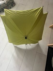 Red and green baby parasols