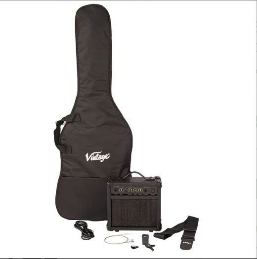 Vintage V10 Electric Guitar (Gloss Black)