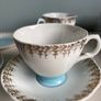 Regina  beautiful colours china teacup saucer and plate trio ten euro per trio Image 2