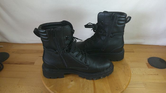 Esmara Black Combat Boots Side Zip Chunky Sole Size UK 6.5 EUR 40