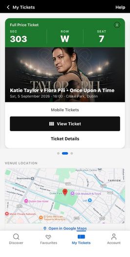 Katie Taylor V Flora Pili tickets