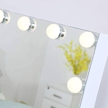NEW SALE | Hollywood Vanity Mirror with Lights,Large Hollywood Mirror with USB Output Port,Makeup Mirror with Lights Tabletop and Wall Mounted (50 x 42 cm)