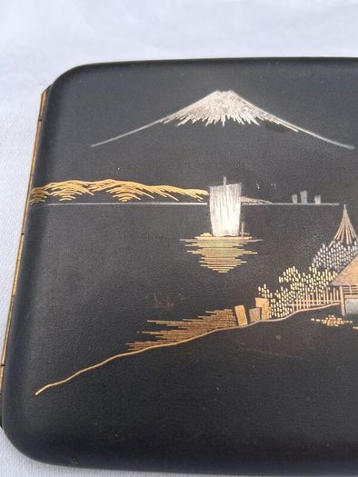 Damascene Komai 24kgold Inlay Meiji Period Case