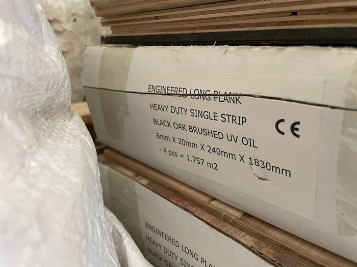 Black Oak engineered wood flooring 5.7m2 +offcuts