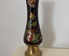 Brass/Enamel Cloisonne Bud Vase