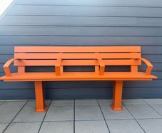 Outdoor Metal Bench Orange brand new