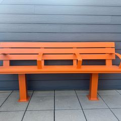 Outdoor Metal Bench Orange brand new